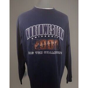 Vintage Jansport Heavy T Shirt Northwestern Big Ten Champions 2000  Mens XL